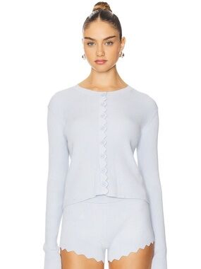 NWT.  Lioness.  Small .  Soft cardigan with matching shorts.  Scalloped edges.